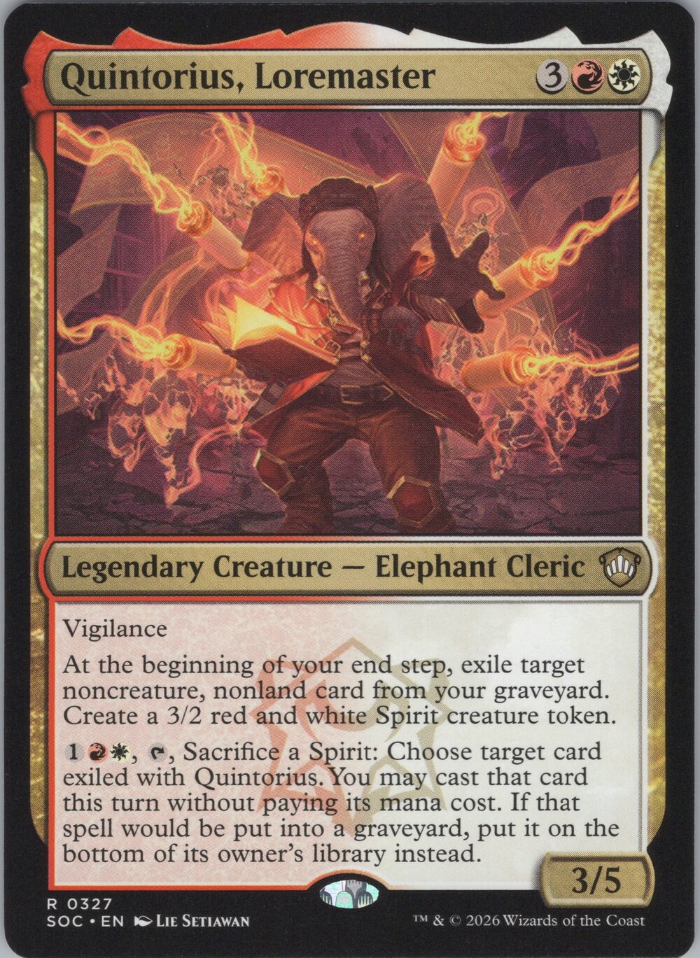 Quintorius, Loremaster
