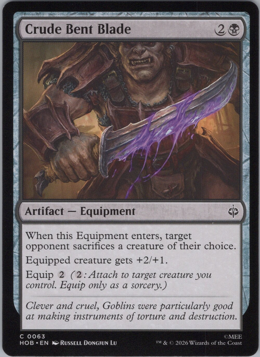 Crude Bent Blade