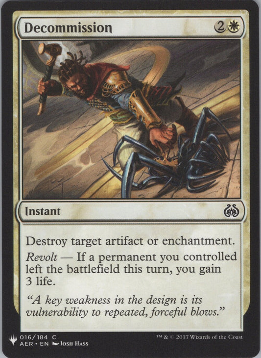 Decommission