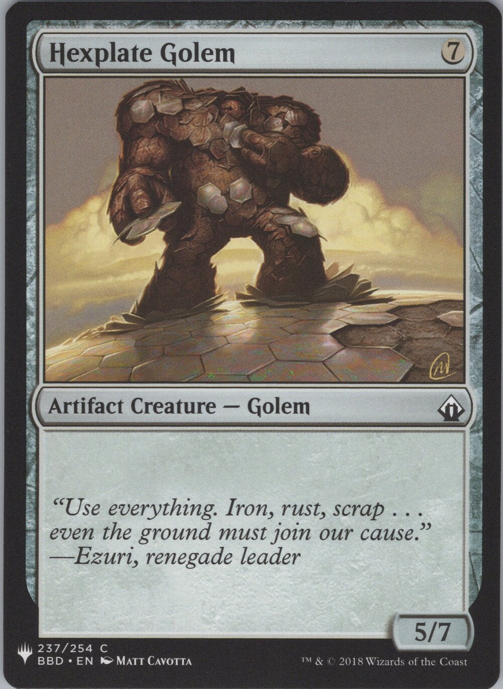 Hexplate Golem