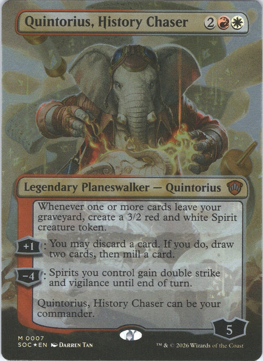 Quintorius, History Chaser