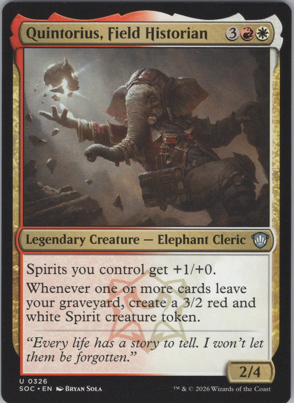 Quintorius, Field Historian