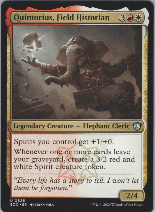 Quintorius, Field Historian