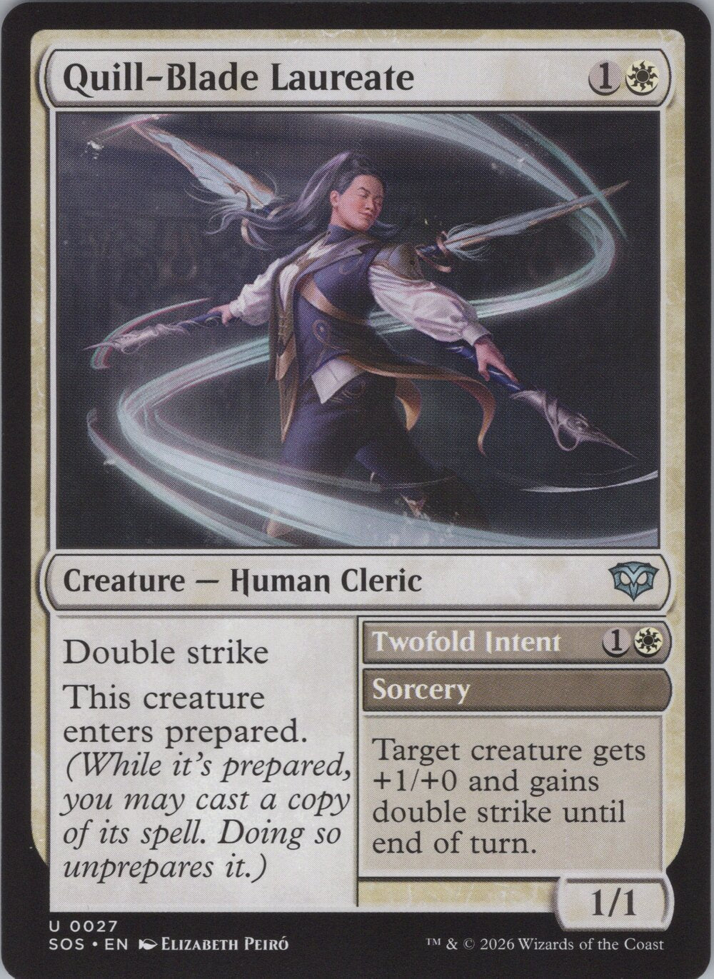 Quill-Blade Laureate // Twofold Intent