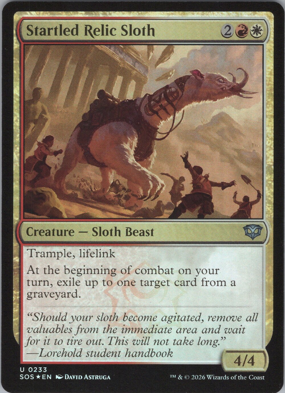 Startled Relic Sloth
