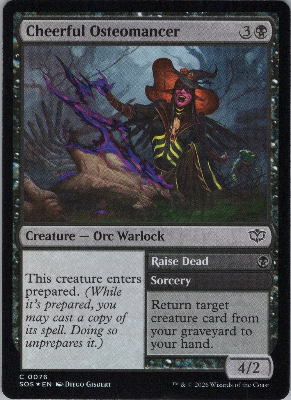 Cheerful Osteomancer // Raise Dead