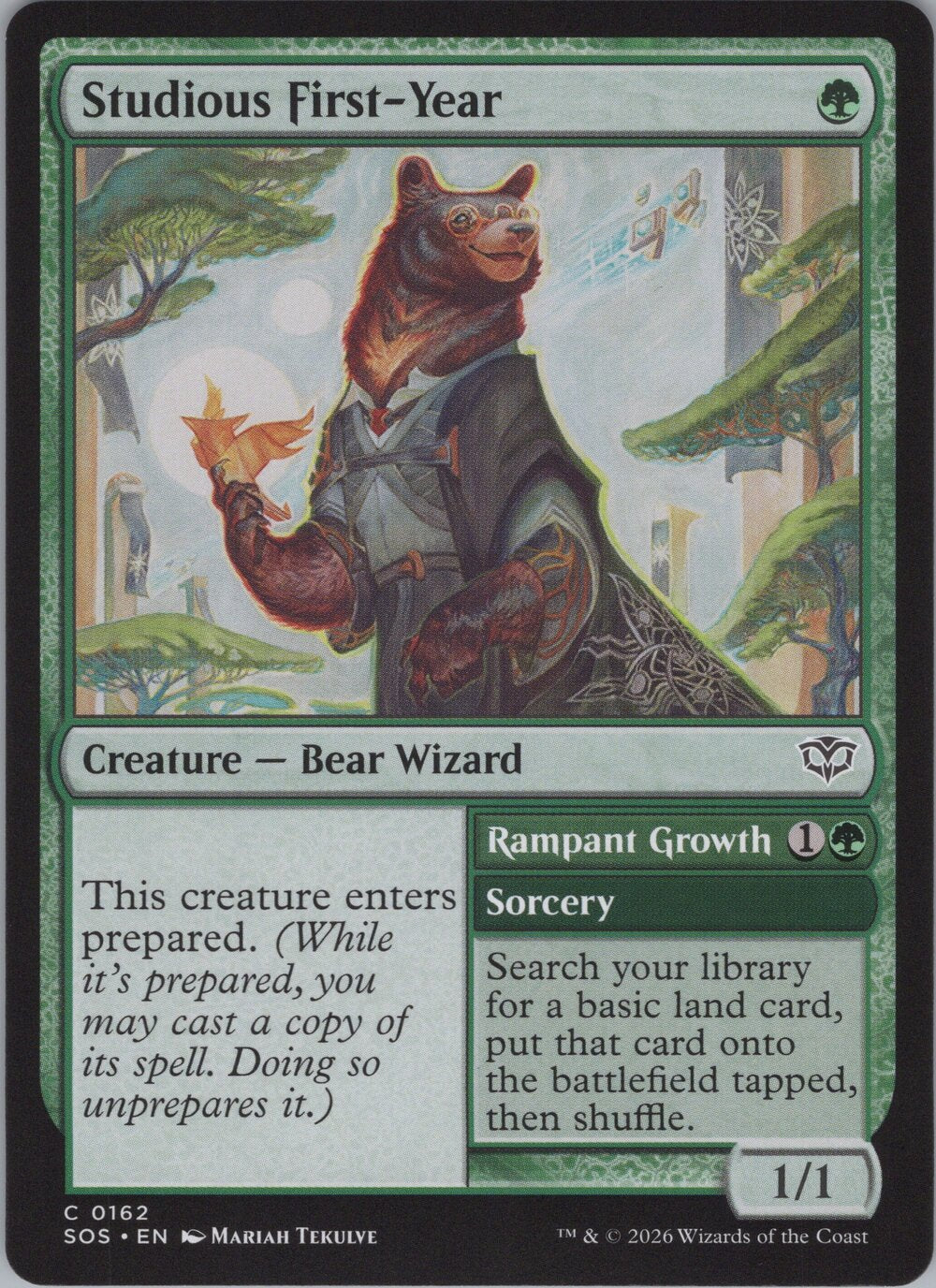 Studious First-Year // Rampant Growth