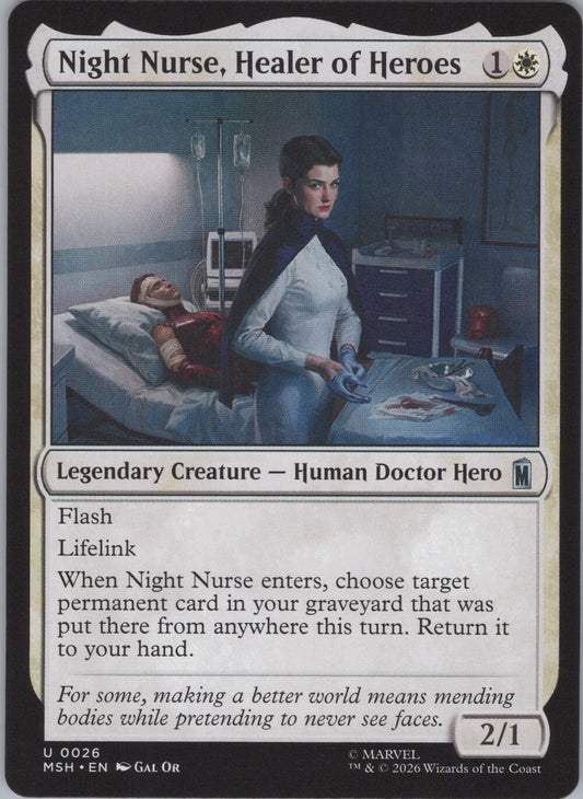 Night Nurse, Healer of Heroes