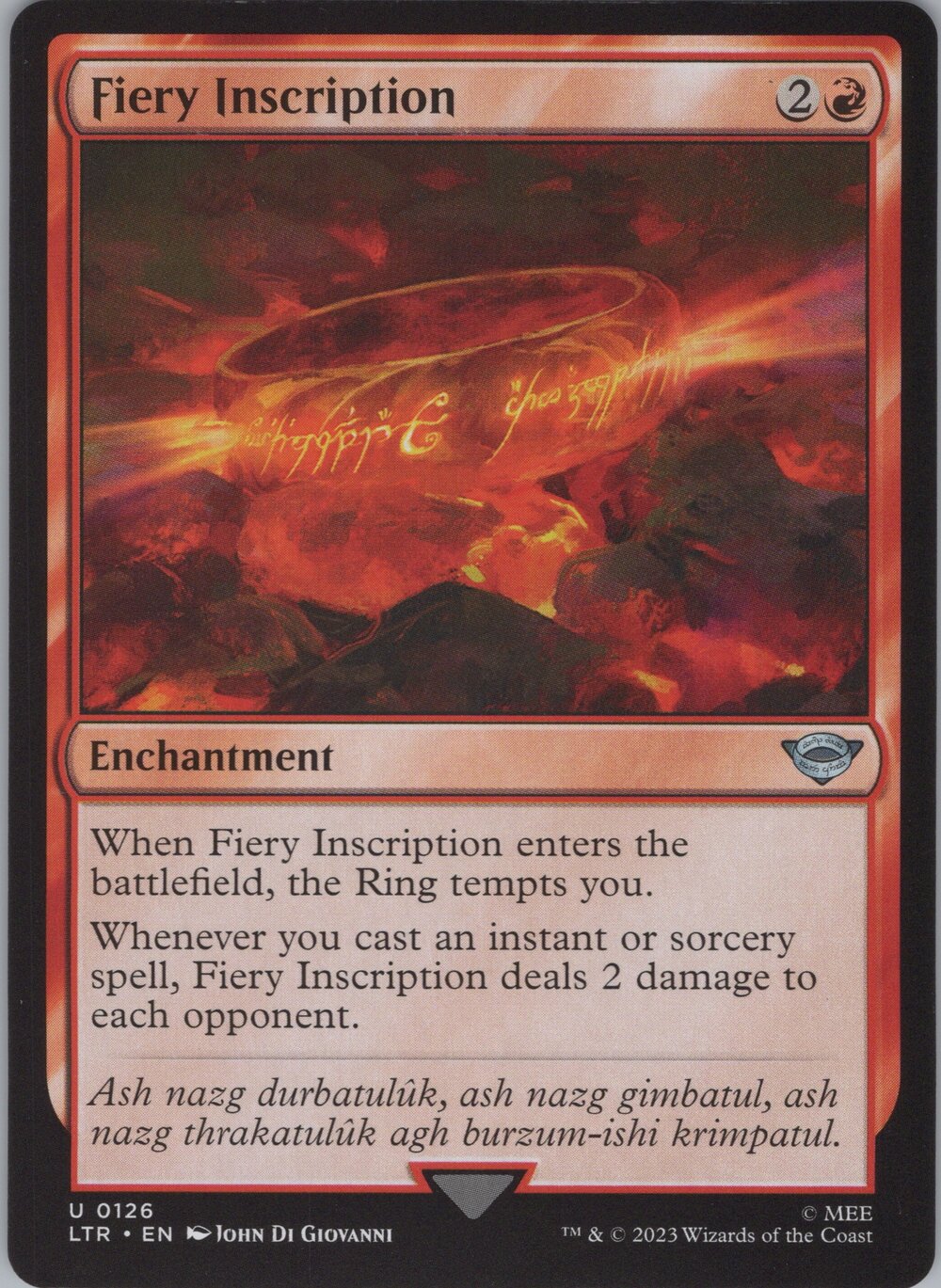 Fiery Inscription