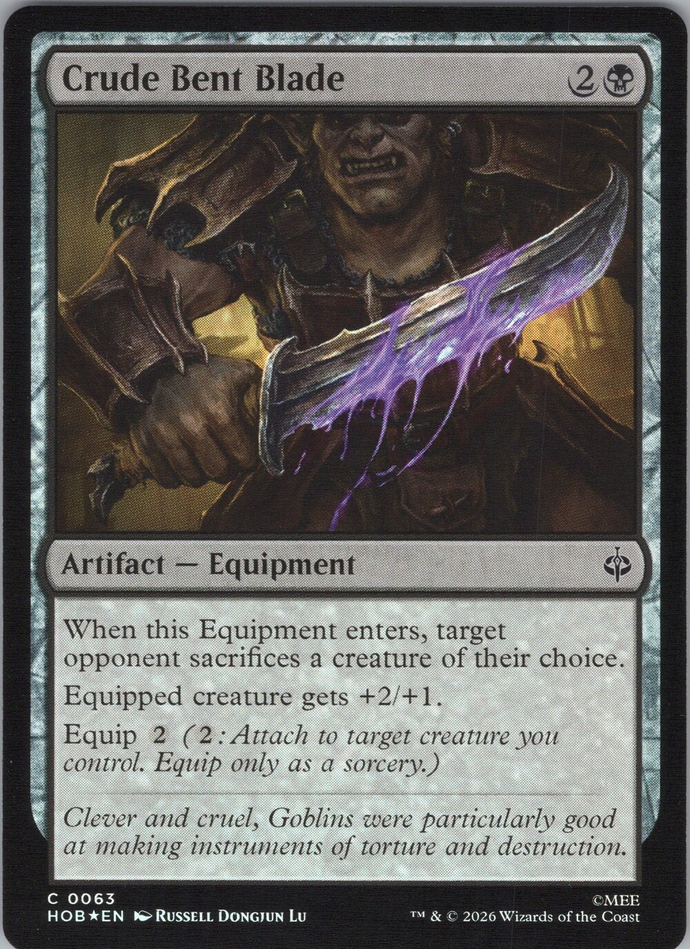 Crude Bent Blade