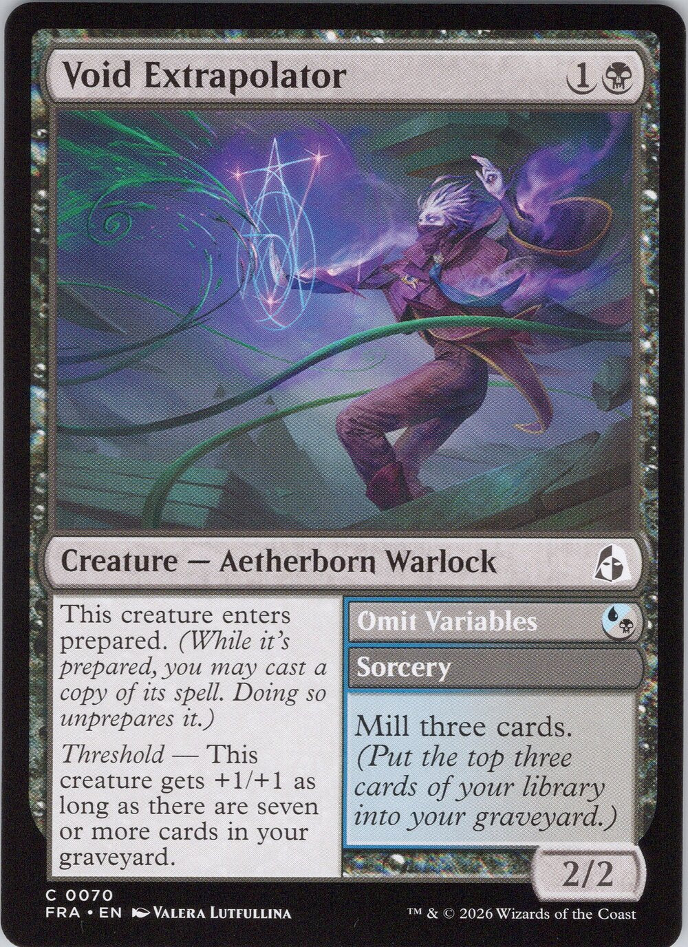 Void Extrapolator // Omit Variables
